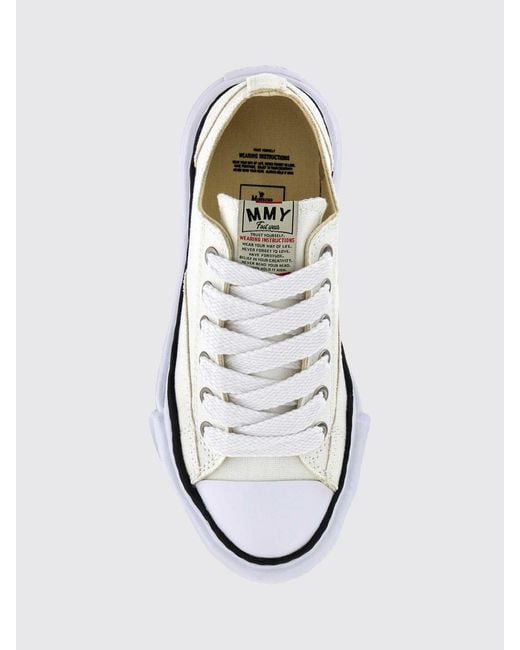 Maison Mihara Yasuhiro White Peterson Low Top Canvas Trainers With Rubber Sole for men