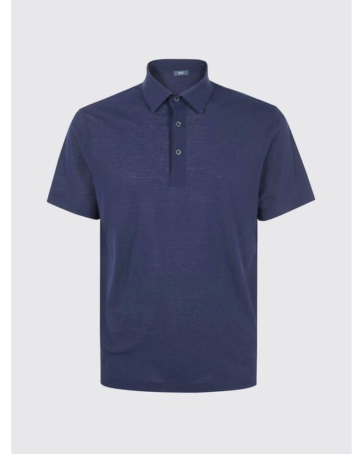 Herno Blue Polo Shirt for men