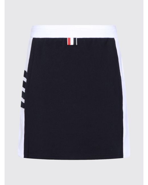 Thom Browne Blue Cotton Mini Skirt