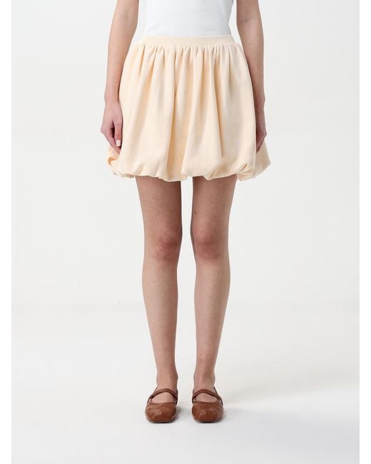 Marni Natural Pleated Mini Skirt