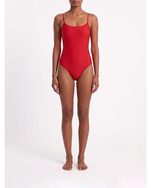 Polo Ralph Lauren Red Basic Recycled Polyester Swim Trunks