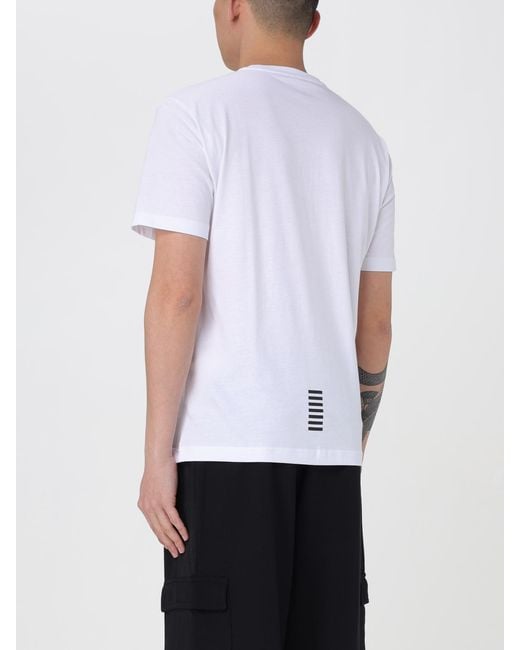 EA7 White Short Sleeve Crew Neck Tshirt for men