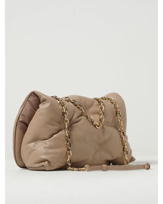 Maison Margiela Natural Glam Slam Bag In Quilted Nappa
