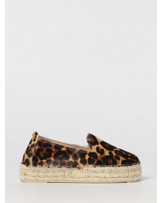 Manebí Brown Animal Print Calf Hair Espadrilles