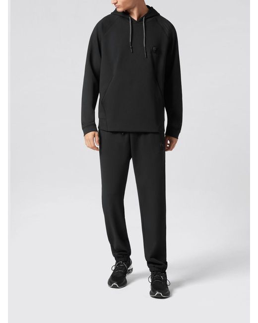 Philipp Plein Gray Polyester Hoodie for men