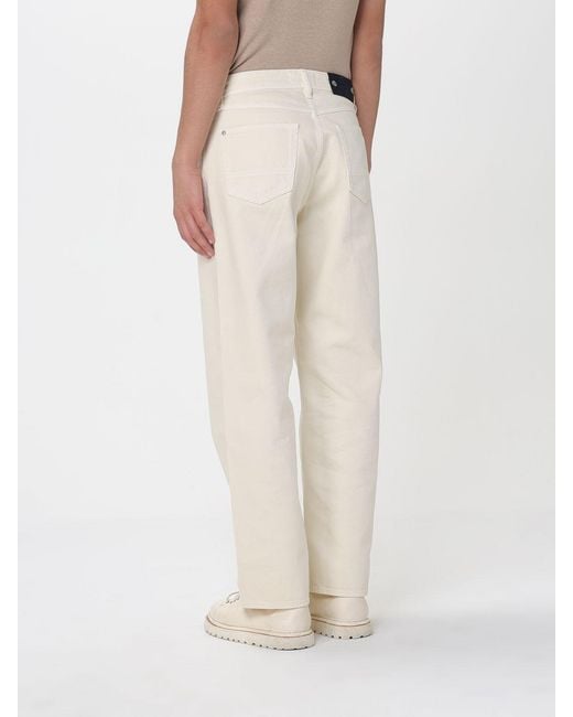 Stone Island White Straight Jeans for men