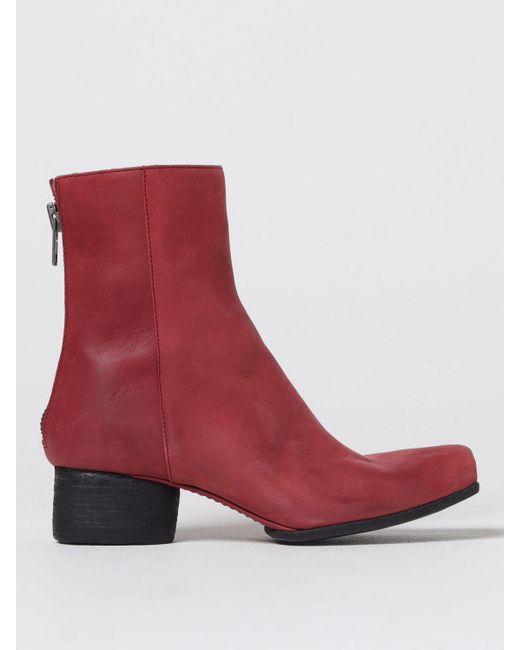 Uma Wang Flat Ankle Boots in Red Lyst UK