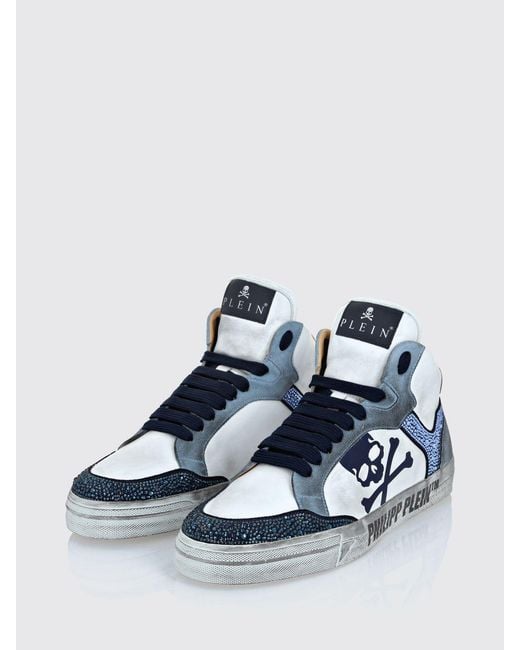 Philipp Plein White Retrokickz Tm High-Top Sneakers for men