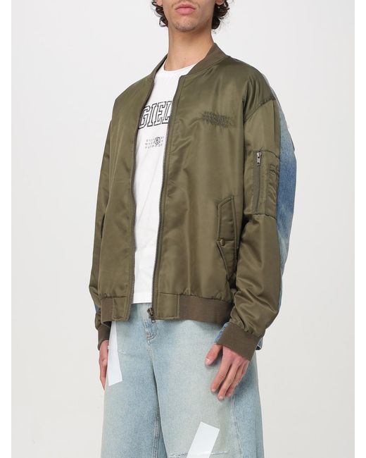 MM6 by Maison Margiela Green Nylon Bomber Jacket for men