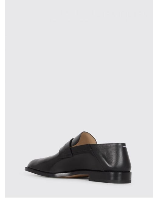 Maison Margiela White Tabi Brushed Leather Loafers for men