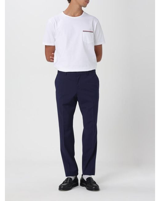 Thom Browne White Basic Cotton T-Shirt for men