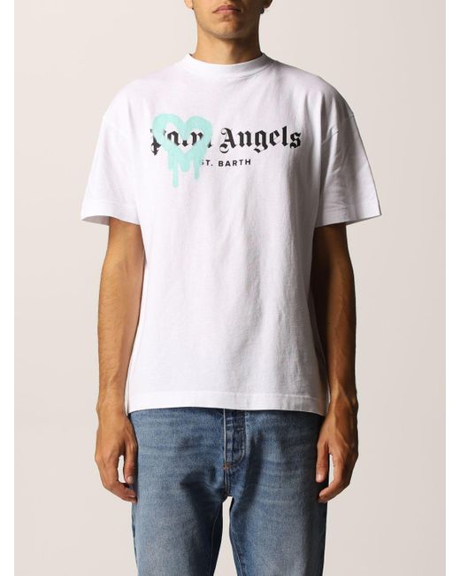 Homme T-shirts T-shirts Palm Angels T-shirt à logo graffiti Coton Palm Angels pour homme en coloris Blanc 