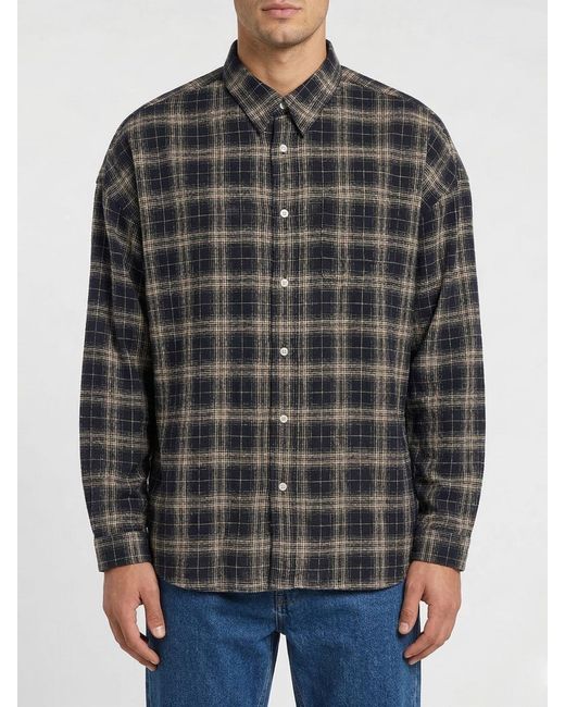 sunflower Black Check Linen Blend Shirt for men