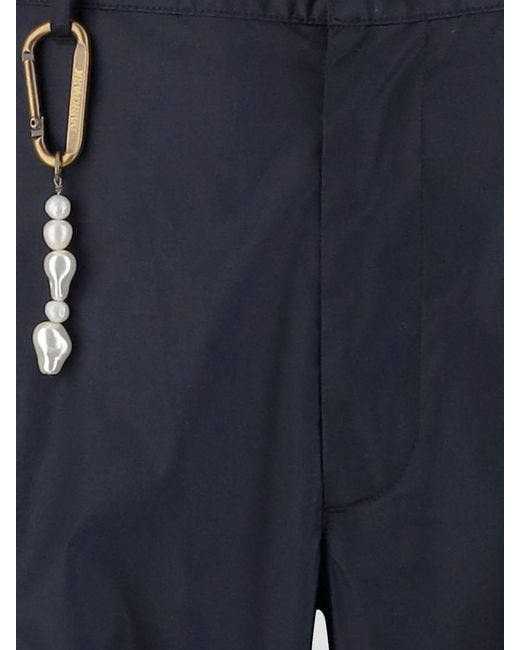 DARKPARK Blue Cotton Cargo Trousers for men