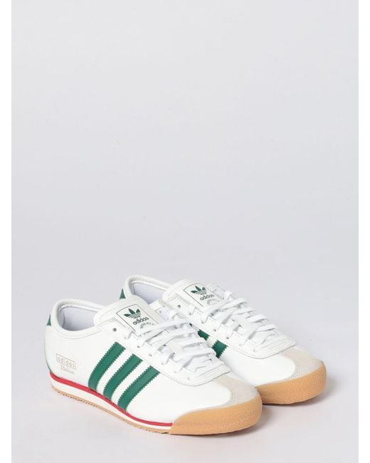 Adidas Originals Green Italia 70S Leather Sneakers for men