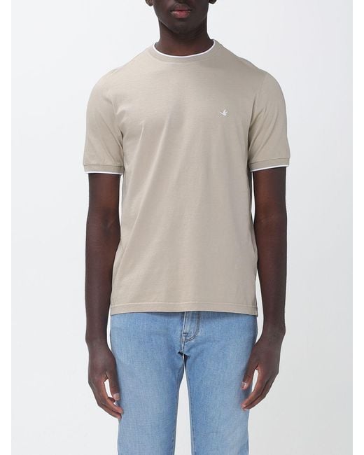 Brooksfield Blue Cotton T-Shirt for men