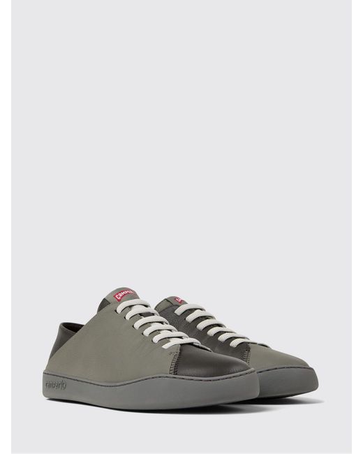 Camper Gray Twins Leather Sneakers for men