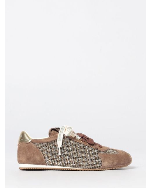 Kurt Geiger Brown Suede And Tweed Sneakers