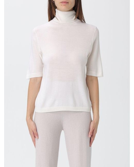 Maglia A Dolcevita Di Lana di Allude in White