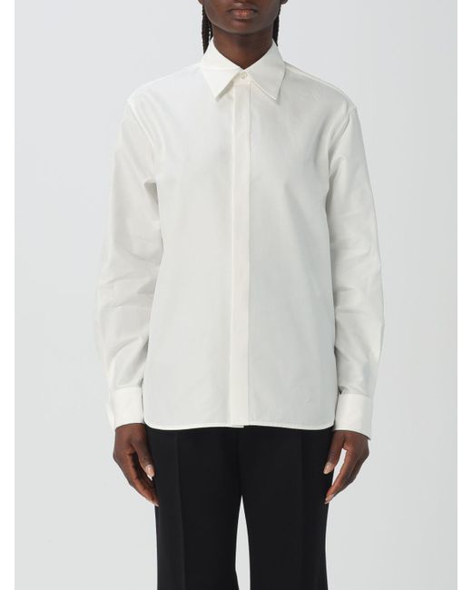 Camicia in popeline di cotone di Saint Laurent in White