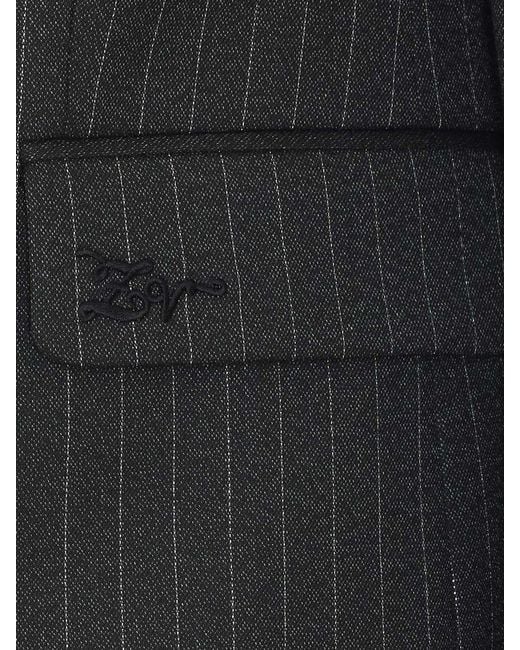 Zadig & Voltaire Gray Zadig &Amp Voltaire Pinstriped Single-Breasted Blazer With Peak Lapels