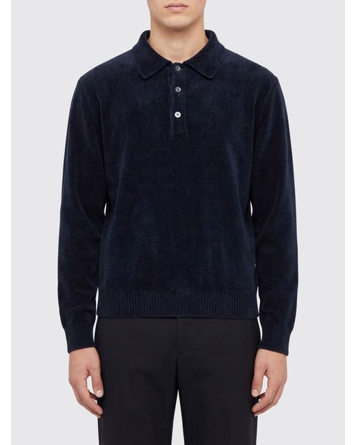 sunflower Blue Velvet Polo Shirt for men