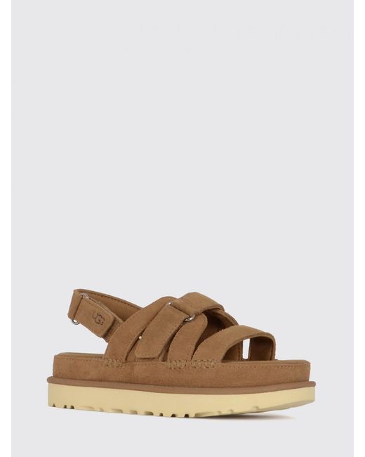Ugg Brown Goldenstar Gleam Suede Sandal