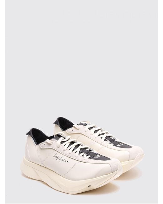 Y-3 Natural Adios Pro 3.0 Lx Leather Sneakers for men