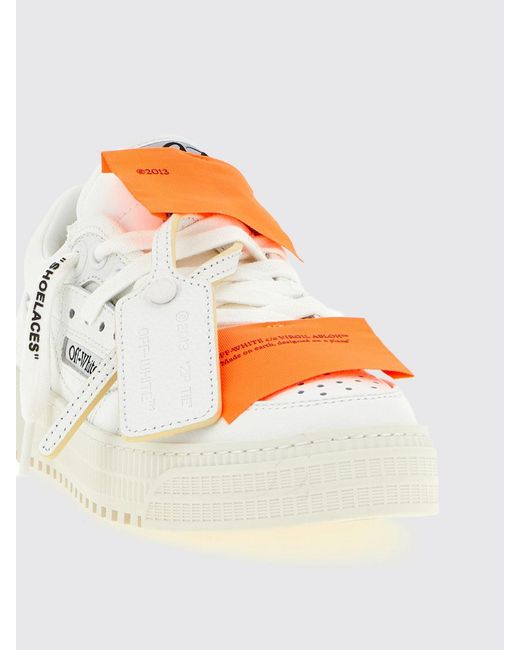 Off-White c/o Virgil Abloh White 3.0 Court Leather And Cotton Sneakers