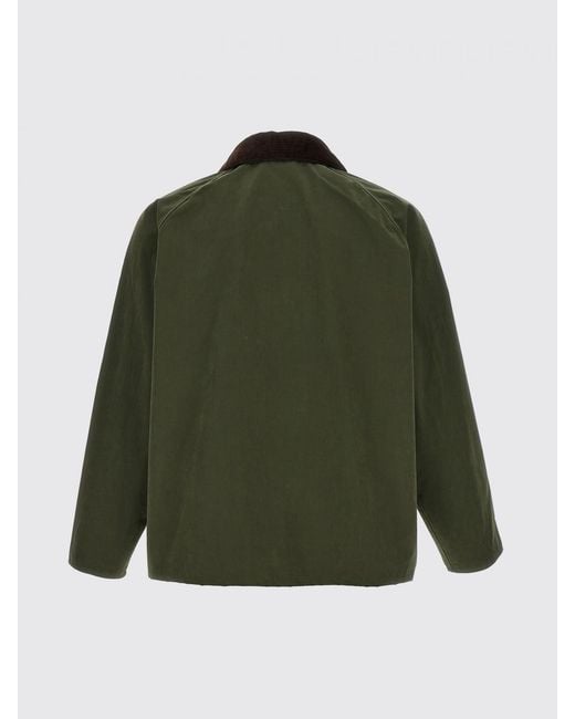 Barbour Green Transporter Oversized Casual Waxed Cotton Jacket for men
