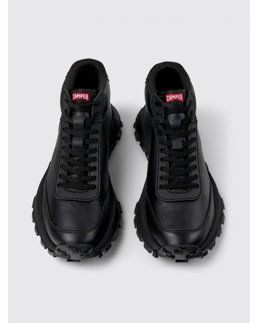 Camper Black Flat Ankle Boots