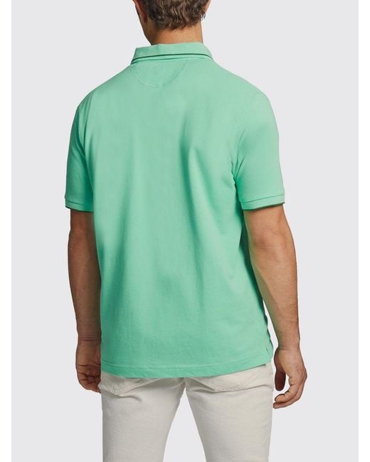 La Martina Green Cotton Polo Shirt for men