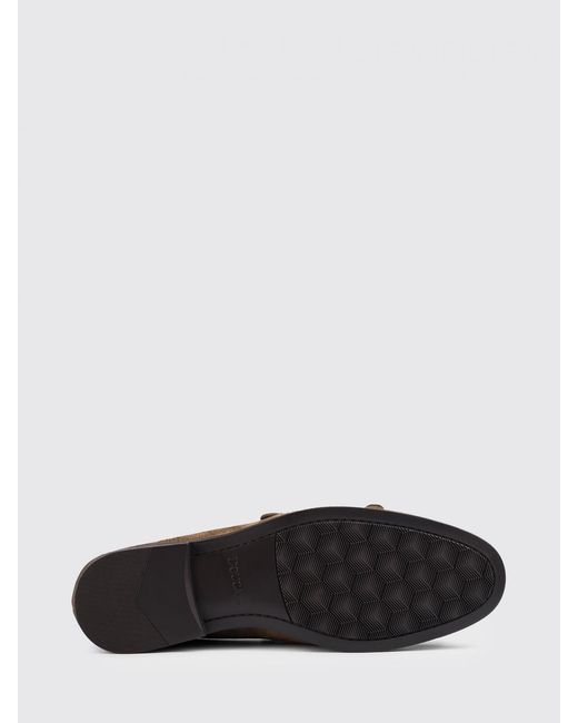 Doucal's Brown Suede Monk Strap Shoes for men