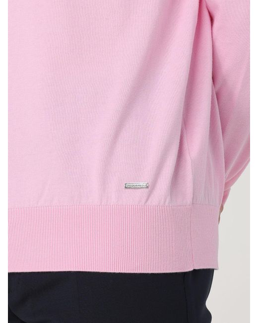 Maglione in cotone di DSquared² in Pink da Uomo
