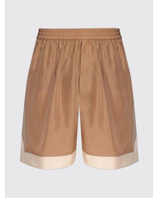 DSquared² Natural Silk Athletic Shorts With Elasticated Waist And Monogram Logo for men