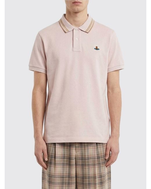 Vivienne Westwood Purple Cotton Polo Shirt With Logo for men