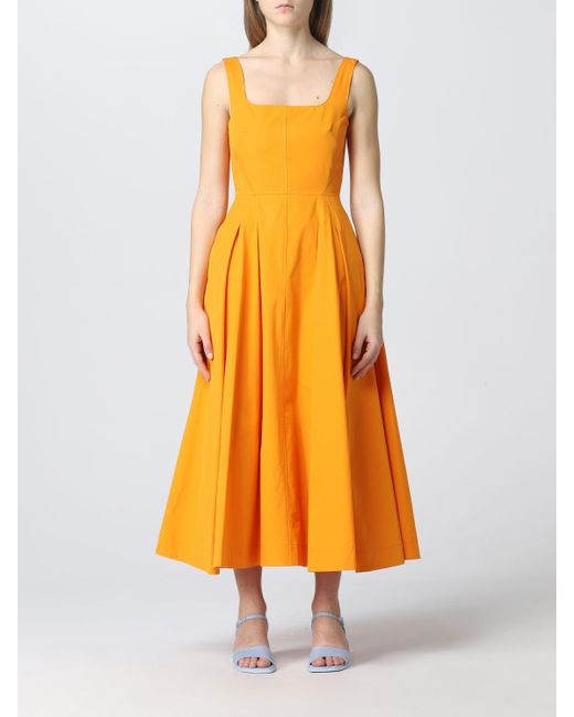 Sportmax Orange Faida Cotton Dress