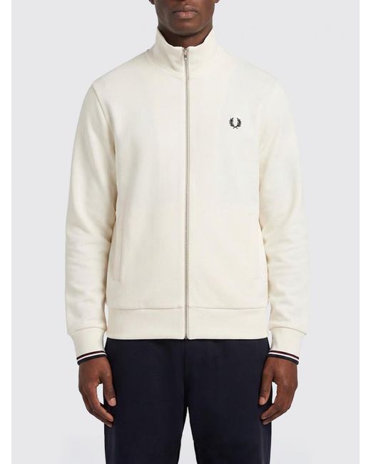 Fred Perry Natural Cotton Zip-Up Sweatshirt for men