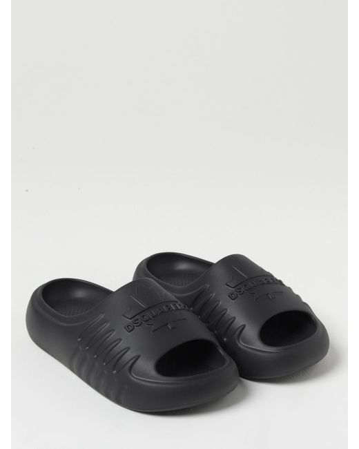 DSquared² Black Flat Sandals