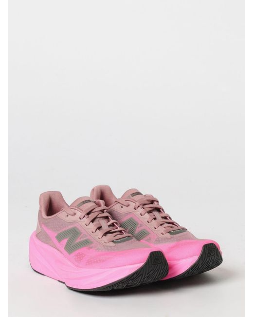 New Balance Pink Fuelcell Rebel V5 Mesh Trainers With Fuelcell Cushioning for men
