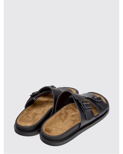 Camper White Lluc Leather Sandals