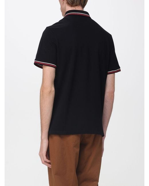 Valentino Black Cotton Polo Shirt With Logo for men