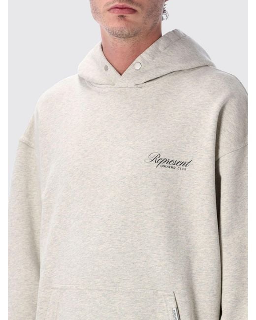 Represent Natural Cotton Hoodie With Logo for men