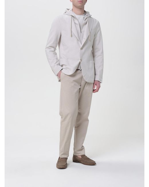 Eleventy Gray Single-Breasted Piqué Jersey Blazer for men