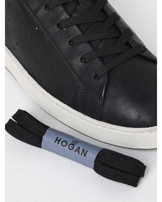 Hogan Black Hogan Leather Sneakers for men