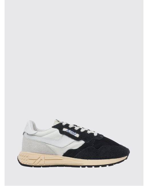 Autry White Reelwind Suede And Nylon Sneakers for men