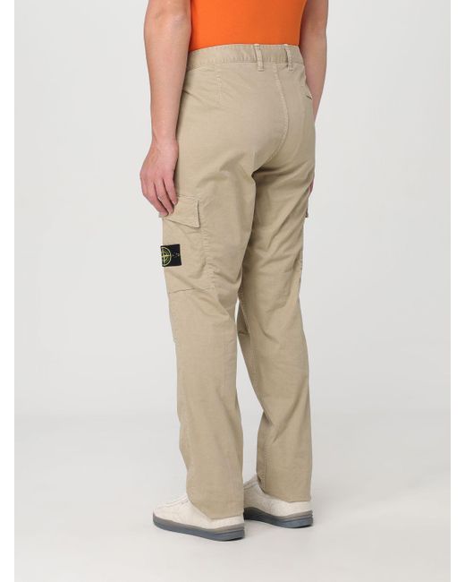 Stone Island Natural Trousers for men