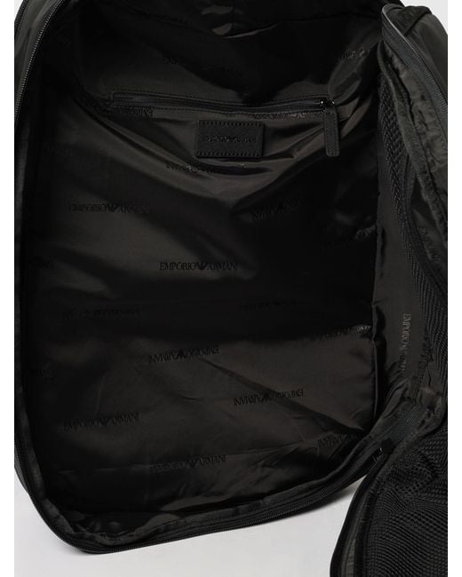 Emporio Armani Black Backpack for men