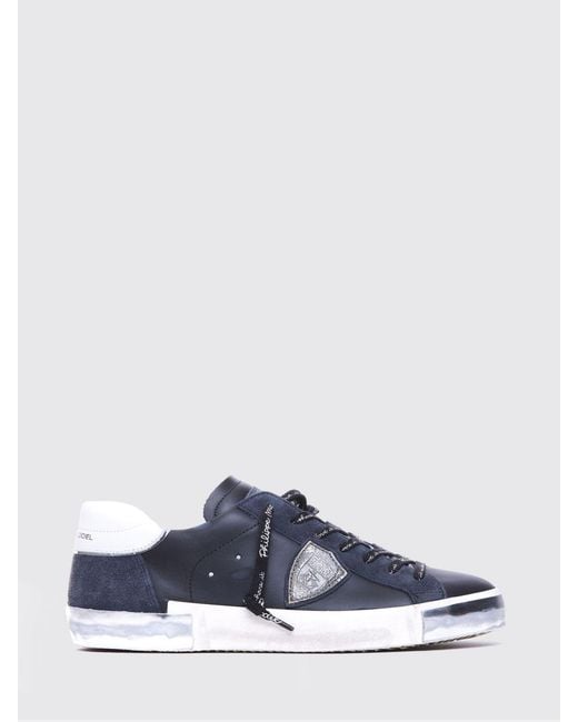 Philippe Model Blue Prsx Leather Sneakers for men