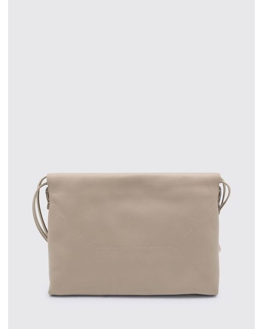 Brunello Cucinelli Gray Leather Bag